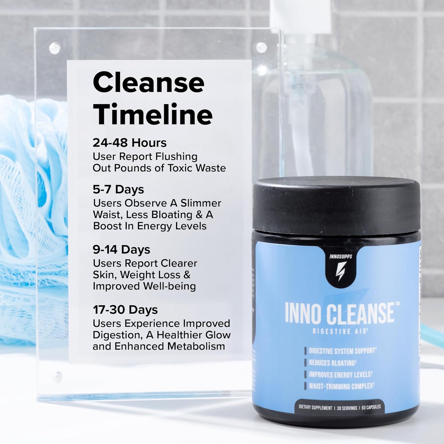 Inno Cleanse - Waist Trimming Complex Pack of 2 | Digestive System Support & Aid | Reduced Bloating | Improves Energy Levels | Gluten Free, Vegan Friendly