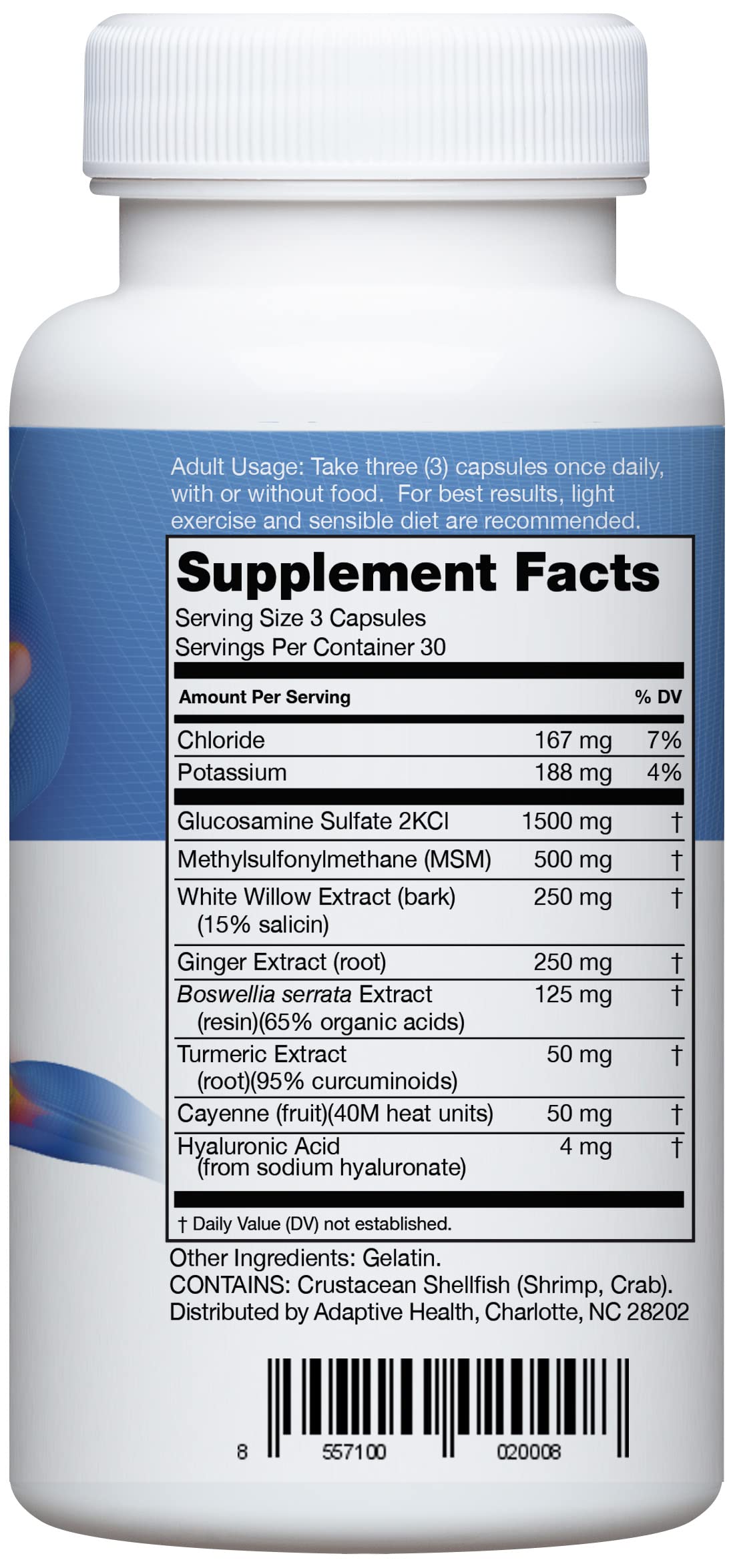Instaflex Joint Support Supplement 180 Capsules - Clinically Studied Joint Relief Blend of Glucosamine, MSM, White Willow, Turmeric, Ginger, Cayenne, Hyaluronic Acid