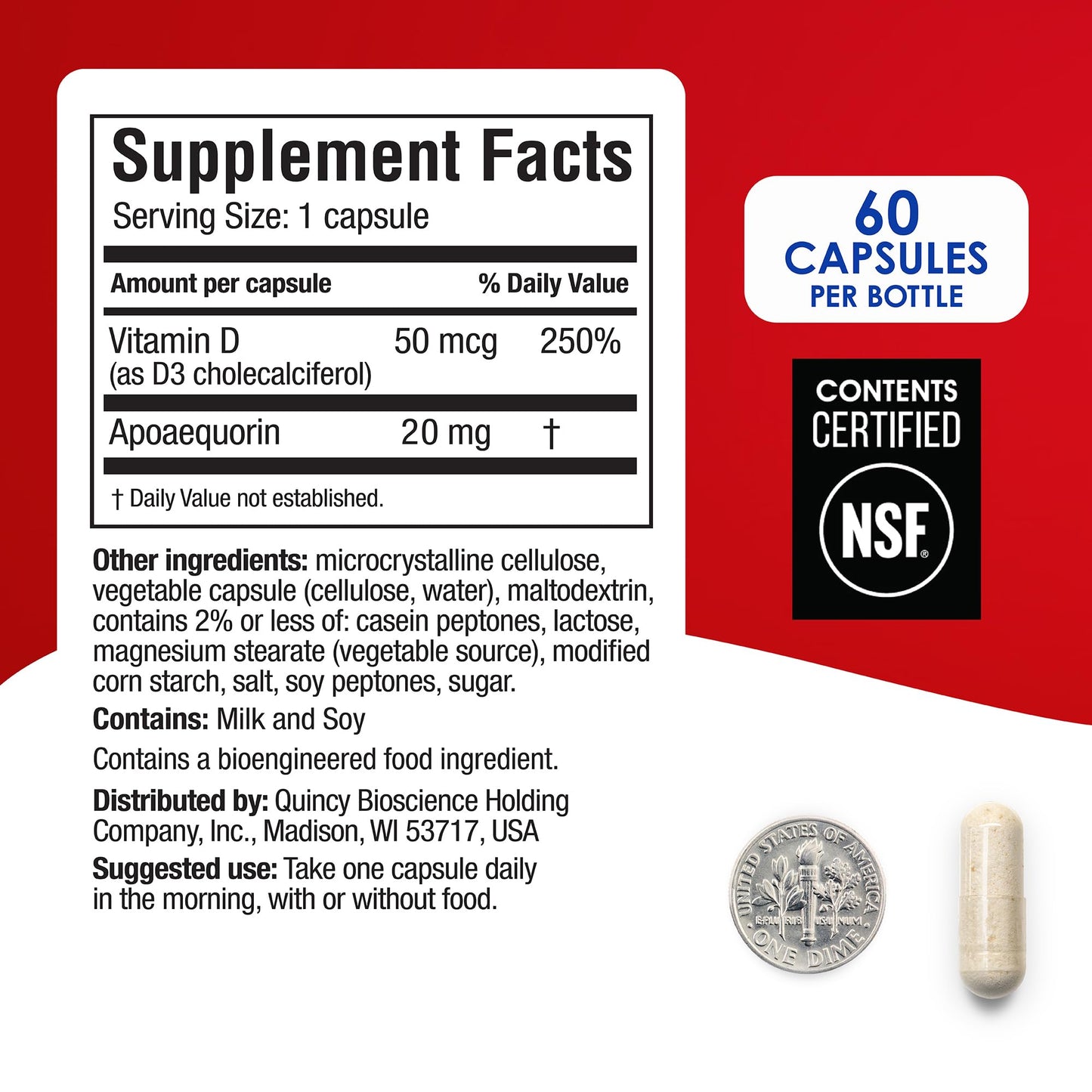 Prevagen Extra Strength 20mg, 60 Capsules |2 Pack| with Apoaequorin & Vitamin D with Attractive and Stackable Prevagen Storage Box