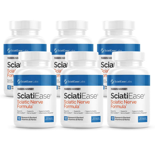 Sciatic Nerve Health Support Supplement - Nerve Support Formula with AlphaPalm, Pea, Vitamin B Complex, Alpha Lipoic Acid 300mg - 120 Capsules