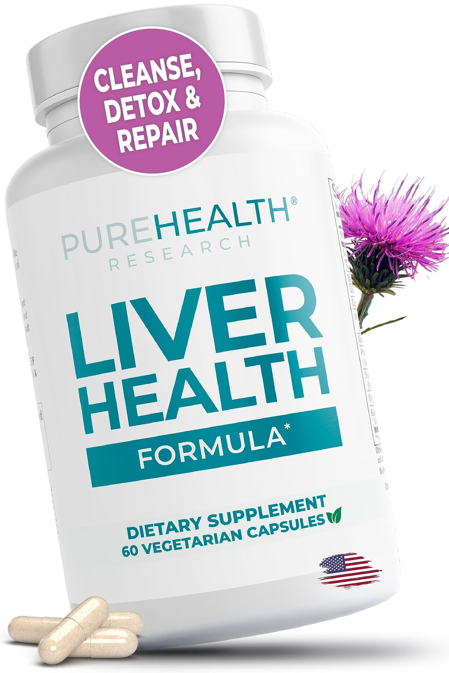 Liver Health – Liver Cleanse Detox & Repair with Artichoke Extract, Milk Thistle, Dandelion Root, Turmeric, Berberine to Healthy Liver Renew with 11 Natural Nutrients, 30 Days Supply
