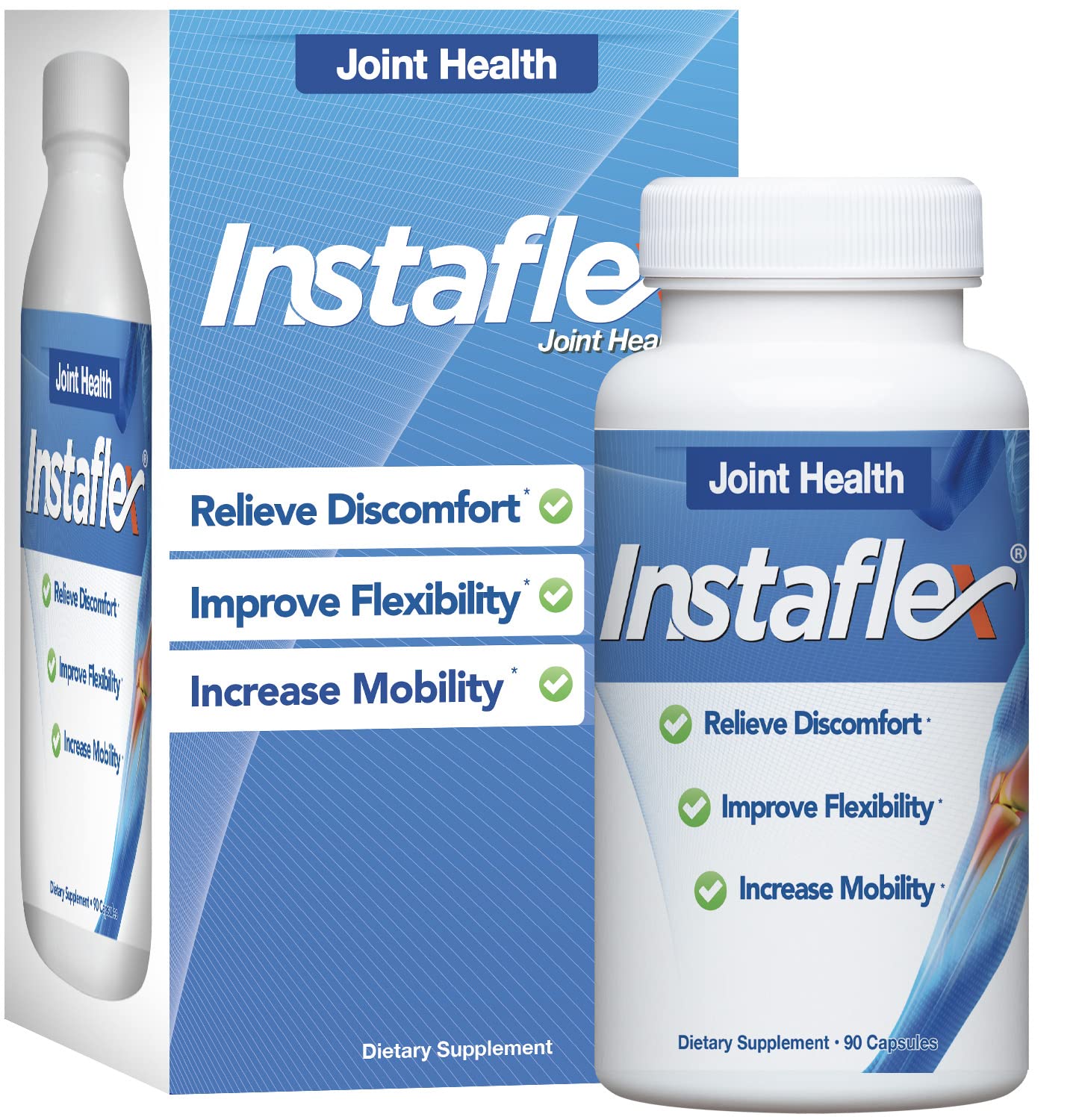Instaflex Joint Support Supplement 180 Capsules - Clinically Studied Joint Relief Blend of Glucosamine, MSM, White Willow, Turmeric, Ginger, Cayenne, Hyaluronic Acid