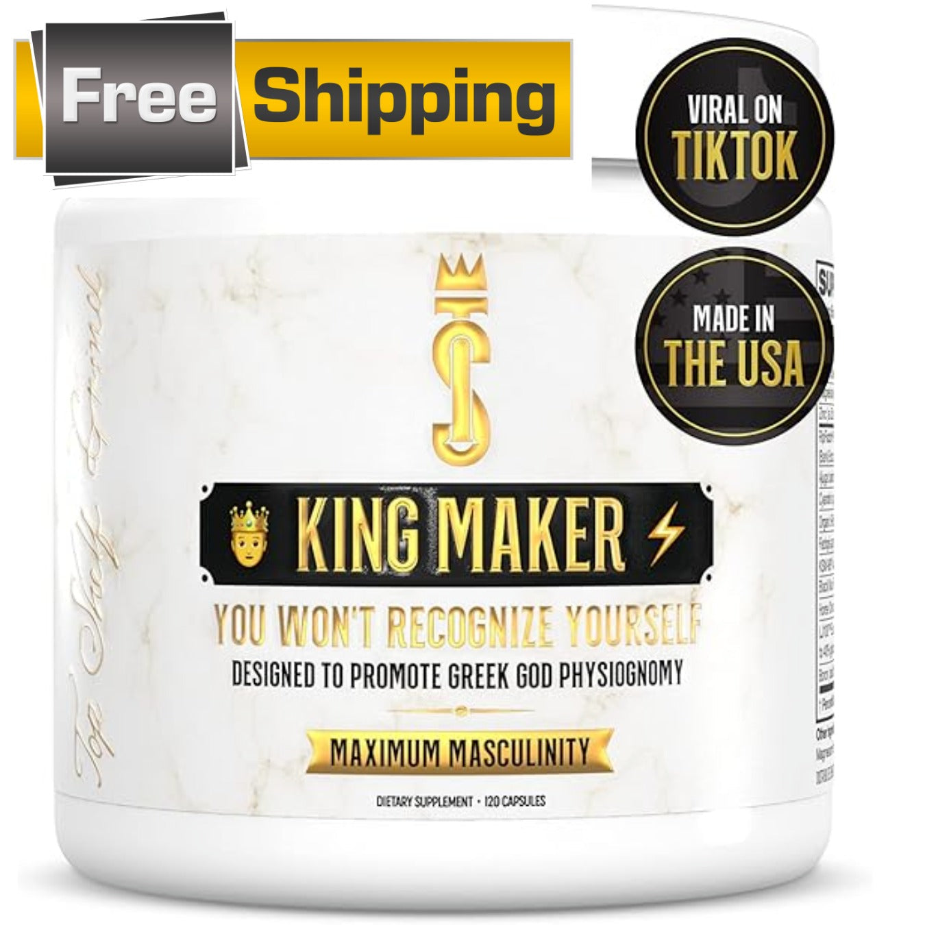 Top Shelf King Maker Pack of 2: 13-in-1 Anabolic Supplement for Men